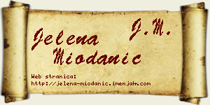 Jelena Miodanić vizit kartica